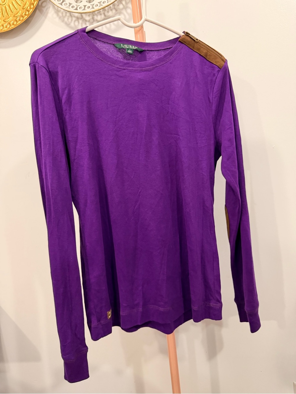 Ralph Lauren Purple Crewneck Tee with Green Label